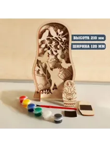 Панно "Матрешка с дочками", акриловые краски Панно "Матрешка с дочками", акриловые краски