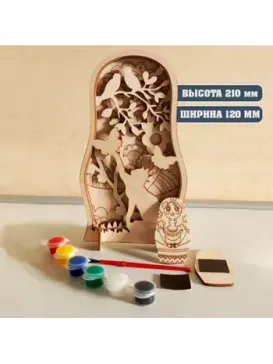 Панно "Матрешка с дочками", акриловые краски Панно "Матрешка с дочками", акриловые краски