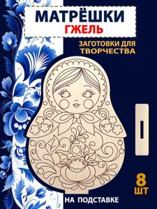 Мастер классы по росписи матрёшек в стиле Гжель